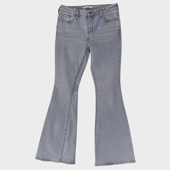Pacsun Womens Jeans Size 28 Low Rise Flare Light Blue Denim - Picture 1 of 9
